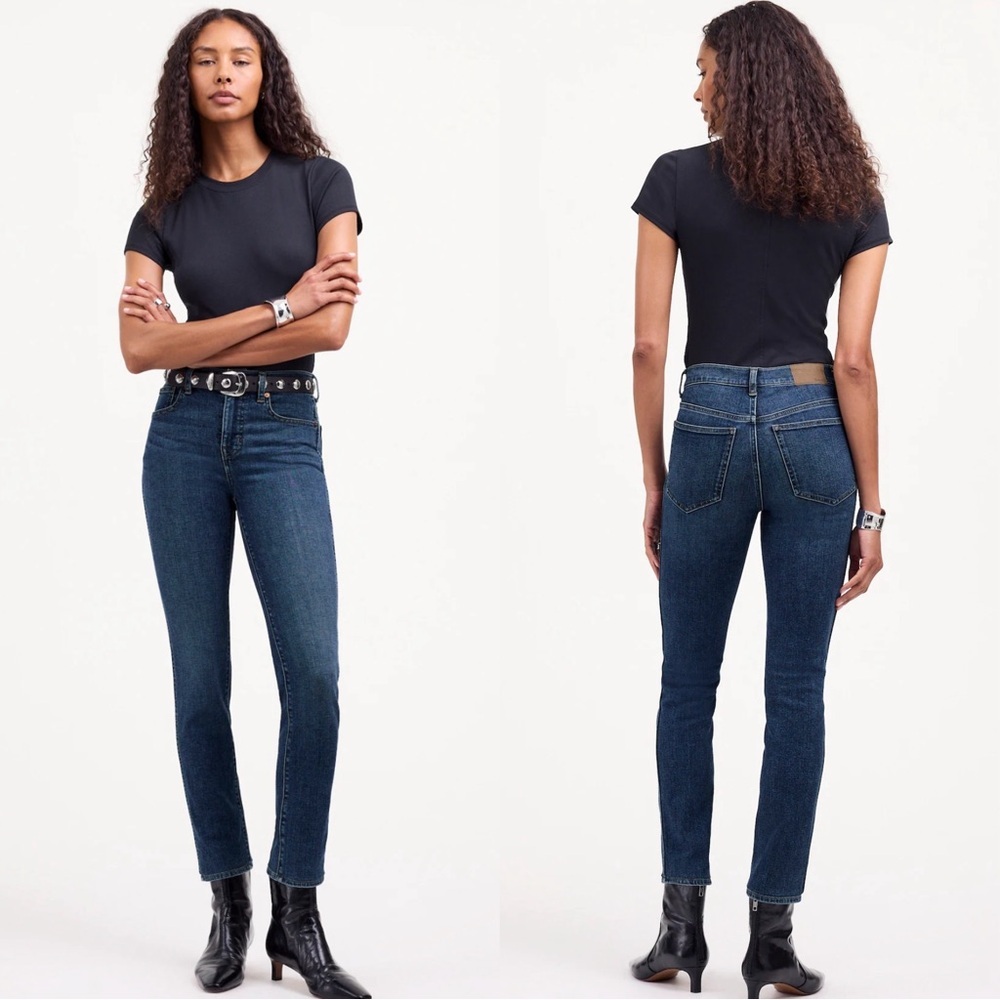 MADEWELL Stove Pipe Full Length Straight Denim Jeans